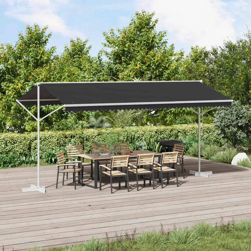 Atvira markizė Antracito 5 x 3 m Poliesteris