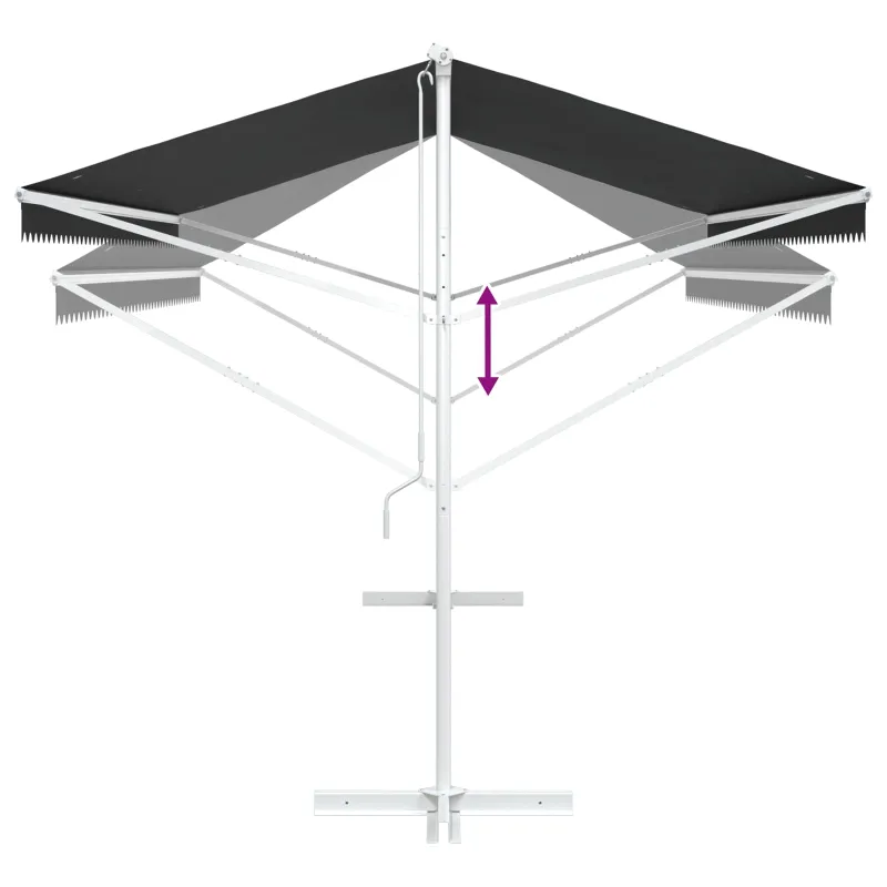 Atvira markizė Antracito 5 x 3 m Poliesteris