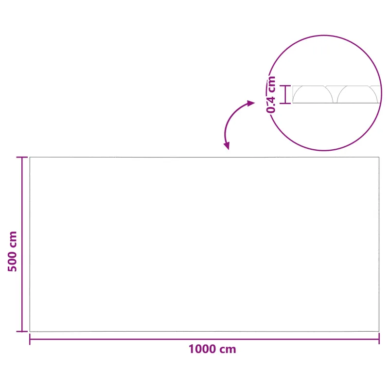 Saulės Baseino Uždanga 1000 x 500 cm 110 μm Kvadrato PE Mėlyna