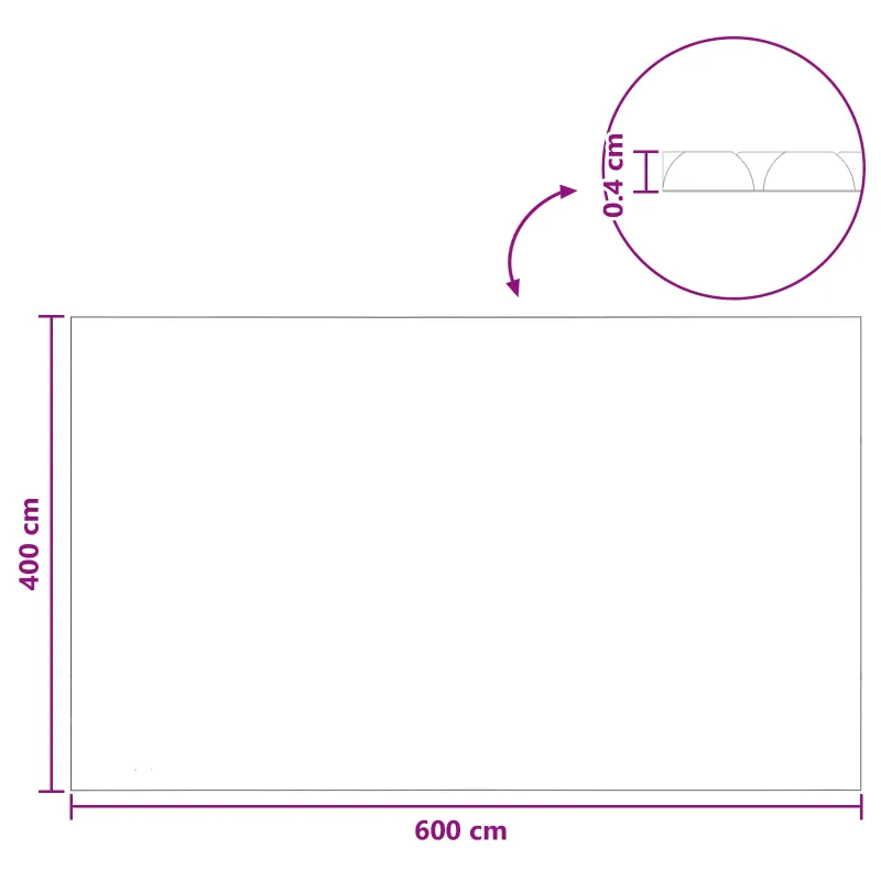 Solonginė baseino uždanga sunkios kokybės 600 x 400 cm 200 μm