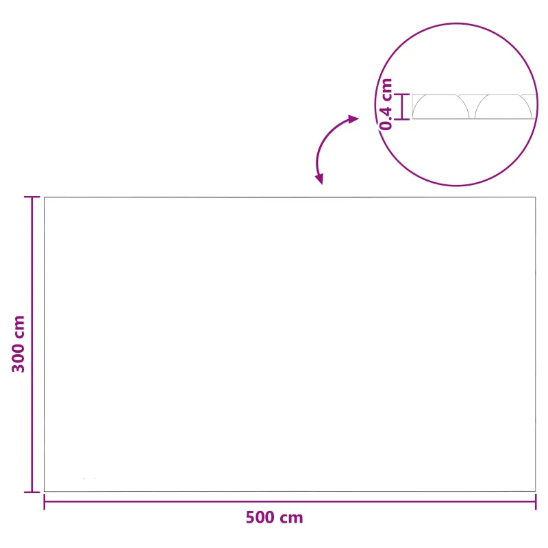 Solonginė baseino uždanga sunkios kokybės 500 x 300 cm, 200 μm