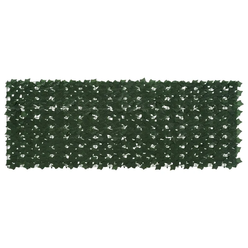 Balkono ekranas su lapais Tamsiai žalia 200 x 75 cm