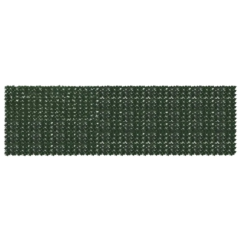 Balkono ekranas su lapais Tamsiai žalia 500 x 150 cm