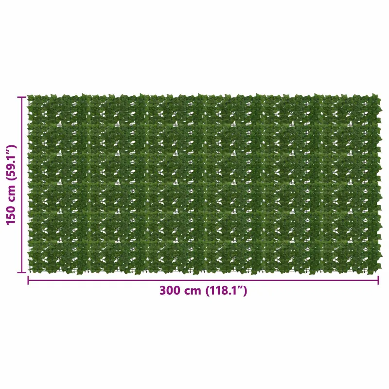 Balkono ekranas su lapais 300 x 150 cm Polietilenas ir audinys