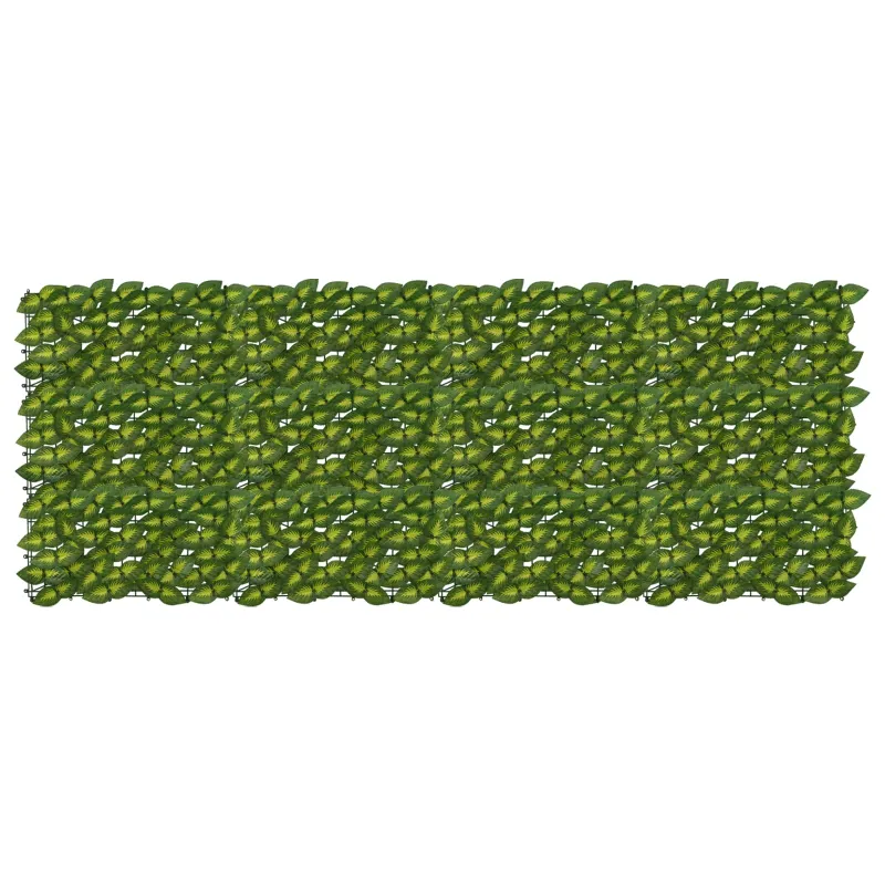 Balkono ekranas su lapais Žalia ir geltona 200 x 75 cm