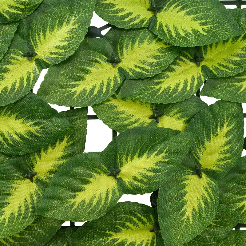 Balkono ekranas su lapais Žalia ir geltona 200 x 75 cm