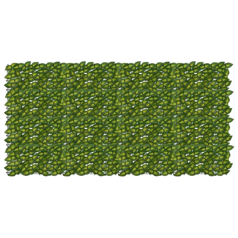 Balkono ekranas su lapais Žalia ir geltona 200 x 100 cm