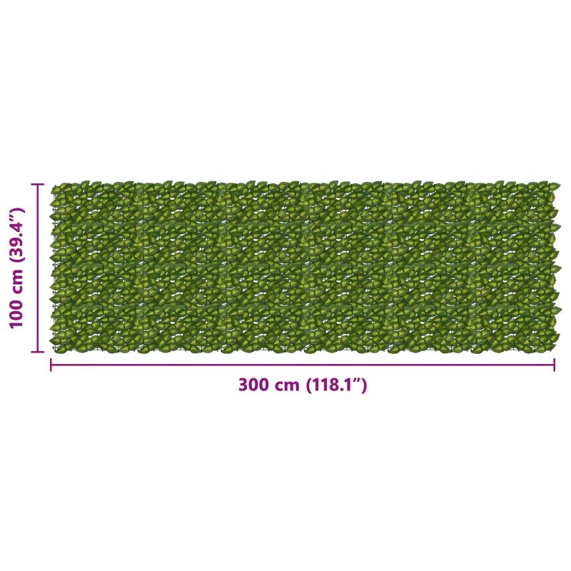 Balkono ekranas su lapais Žalia ir geltona 300 x 100 cm