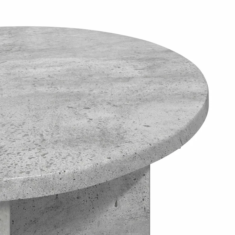 Šoninis stalas 2 pcs Betono pilka Ø 39 x 38 cm Apdirbta mediena
