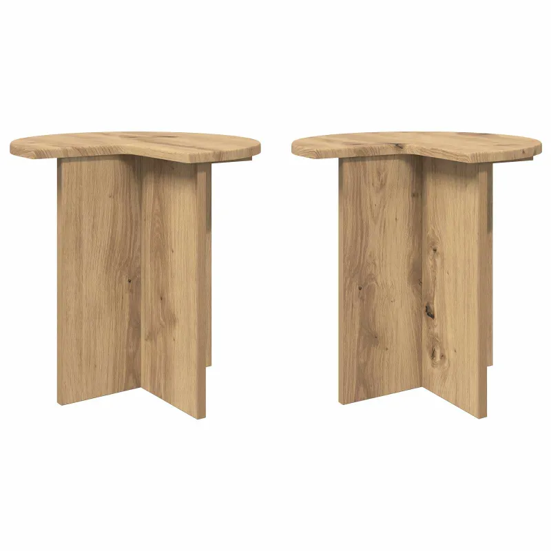 Šoninis stalas su saugykla 2 pcs Artisano ąžuolo Ø 39 x 38 cm