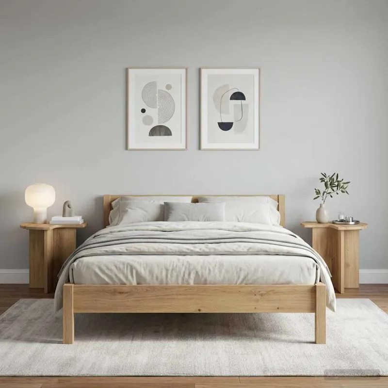 Šoninis stalas su saugykla 2 pcs Artisano ąžuolo Ø 39 x 38 cm