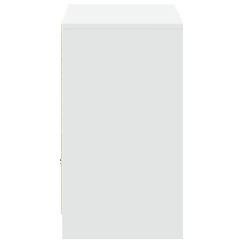 Televizoriaus spintelė su LED, balta, 91x34x61cm, mediena