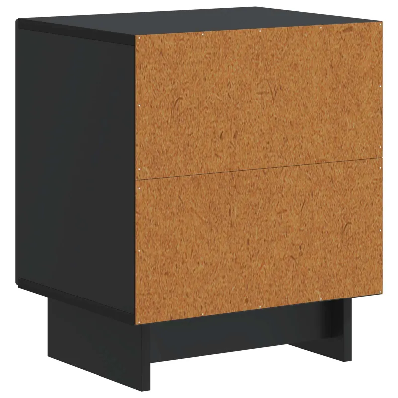 Šalia lovos spintelė 2 pcs Juoda 43 x 34,5 x 50 cm
