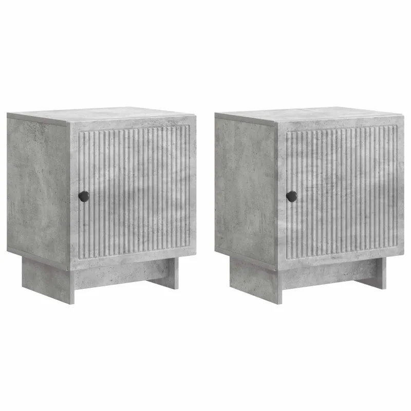 Šalia lovos spintelė 2 pcs Betono pilka 43 x 34,5 x 50 cm