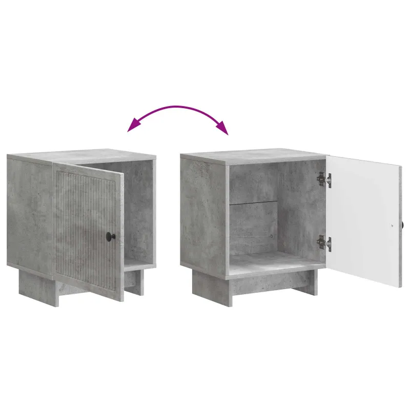 Šalia lovos spintelė 2 pcs Betono pilka 43 x 34,5 x 50 cm