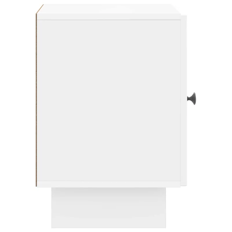 Šalia lovos spintelė 2 pcs Itin blizgi balta 43 x 34,5 x 50 cm