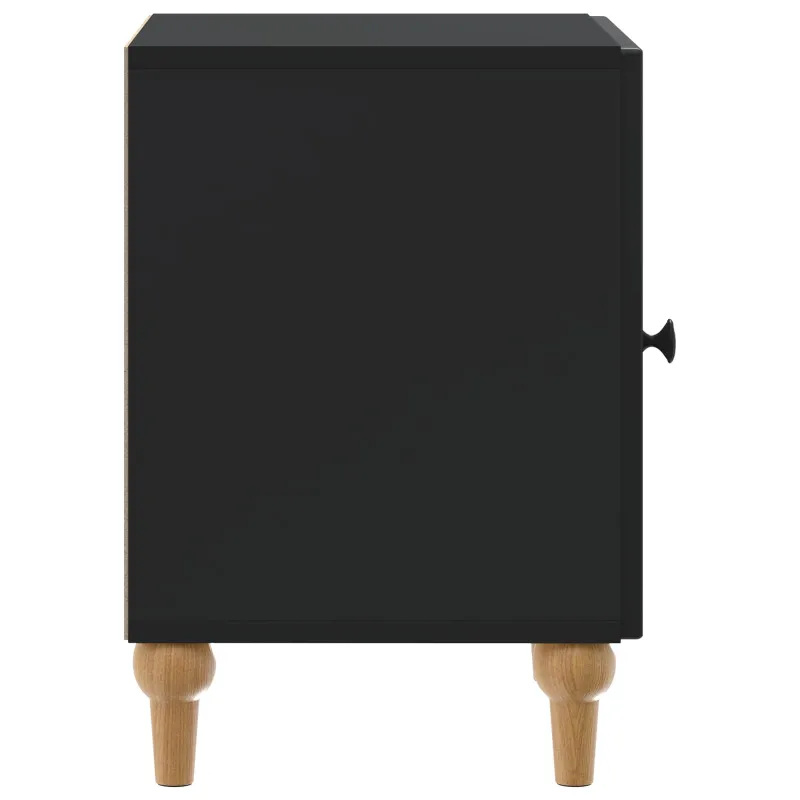 Šalia lovos spintelė 2 pcs Juoda 43 x 34,5 x 50 cm