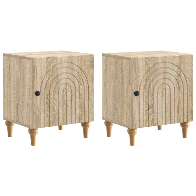 Šalia lovos spintelė 2 pcs Sonoma ąžuolas 43 x 34,5 x 50 cm
