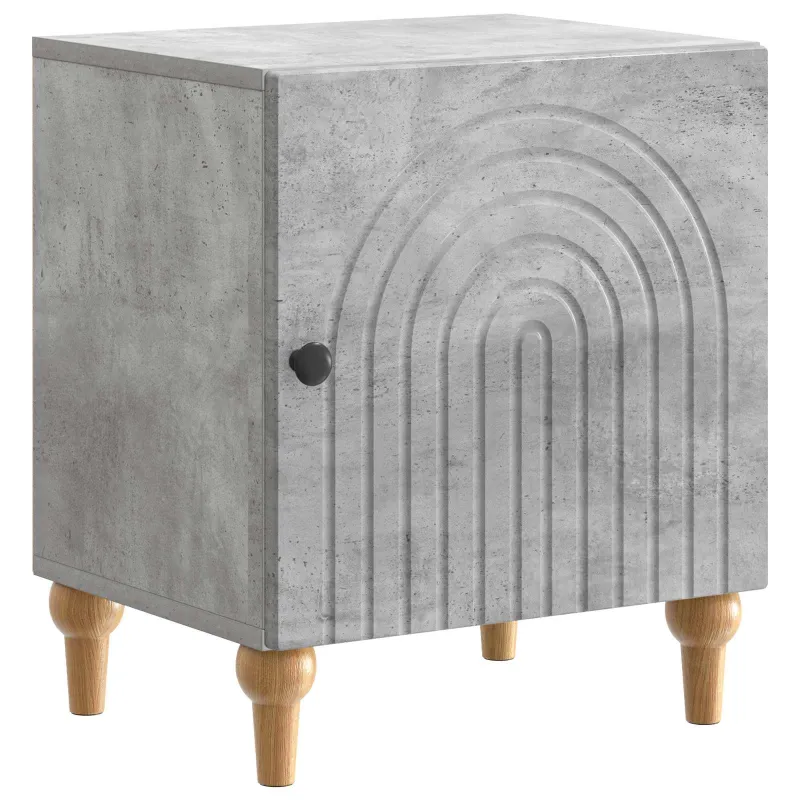 Šalia lovos spintelė 2 pcs Betono pilka 43 x 34,5 x 50 cm
