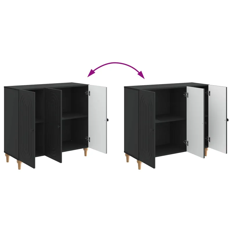 Kabalas Juoda 89 x 34,5 x 80 cm Apdirbta mediena