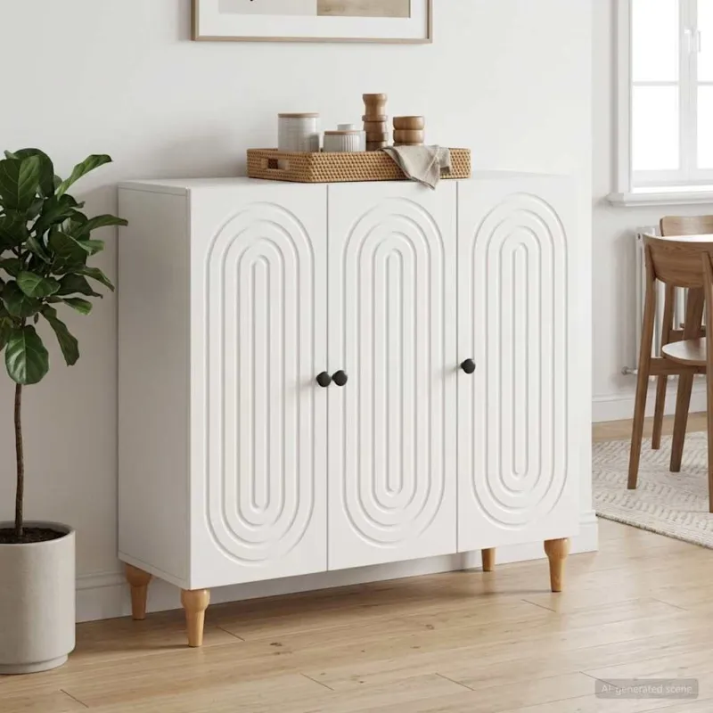 Kabalas Itin blizgi balta 89 x 34,5 x 80 cm Apdirbta mediena