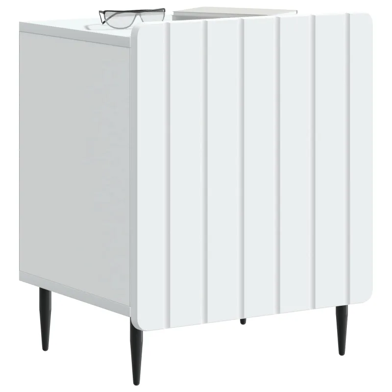 Šalia lovos spintelė 2 pcs Balta 43 x 34,5 x 52 cm