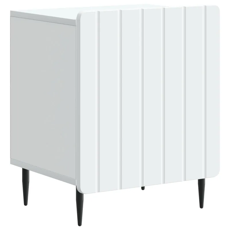 Šalia lovos spintelė 2 pcs Balta 43 x 34,5 x 52 cm