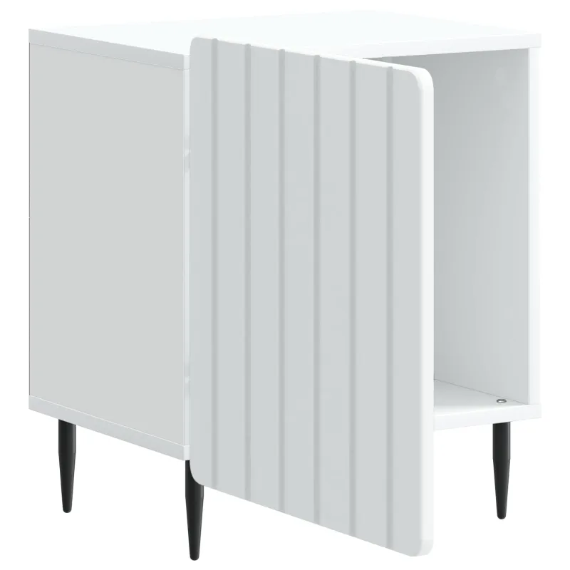Šalia lovos spintelė 2 pcs Balta 43 x 34,5 x 52 cm