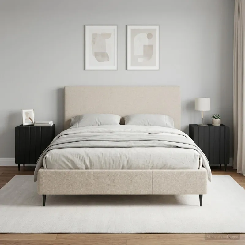 Šalia lovos spintelė 2 pcs Juoda 43 x 34,5 x 52 cm