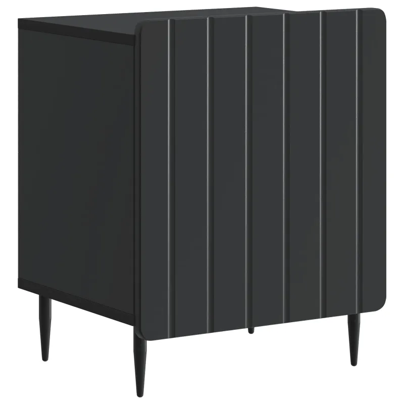 Šalia lovos spintelė 2 pcs Juoda 43 x 34,5 x 52 cm