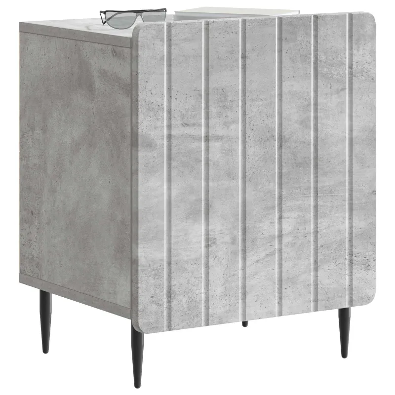 Šalia lovos spintelė 2 pcs Betono pilka 43 x 34,5 x 52 cm