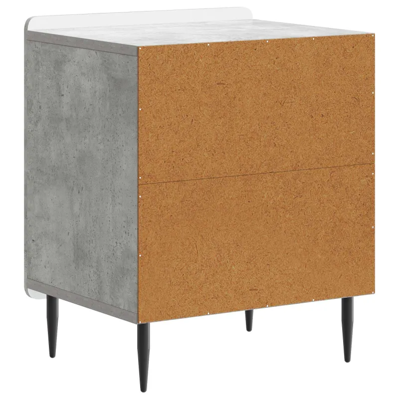 Šalia lovos spintelė 2 pcs Betono pilka 43 x 34,5 x 52 cm