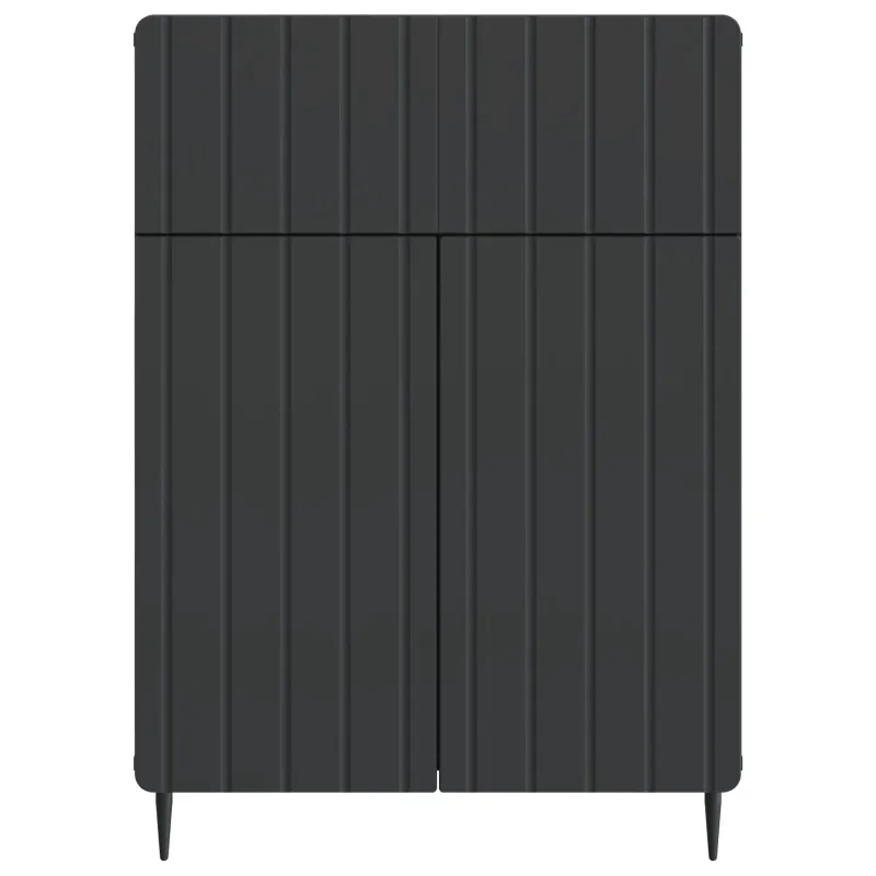 Kabalas su stalčių Juoda 66 x 34,5 x 92 cm Apdirbta mediena