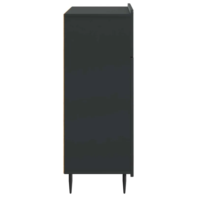Kabalas su stalčių Juoda 66 x 34,5 x 92 cm Apdirbta mediena