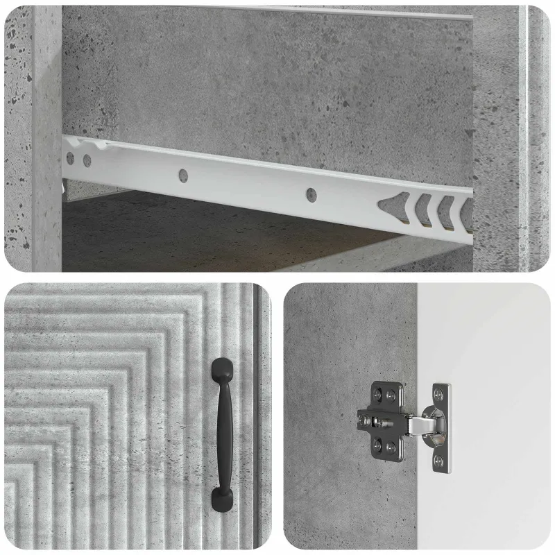 Kabalas Betono pilka 66 x 34,5 x 89,5 cm Apdirbta mediena