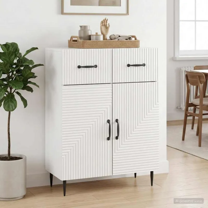 Kabalas Itin blizgi balta 66 x 34,5 x 89,5 cm Apdirbta mediena