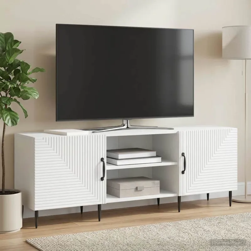 Televizoriaus spintelė Balta 150 x 31 x 50 cm Apdirbta mediena