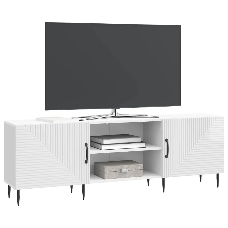 Televizoriaus spintelė Itin blizgi balta 150 x 31 x 50 cm
