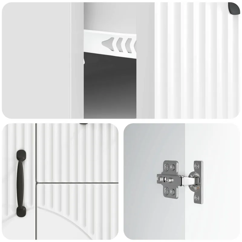 Kabalas Itin blizgi balta 66 x 34,5 x 87 cm Apdirbta mediena