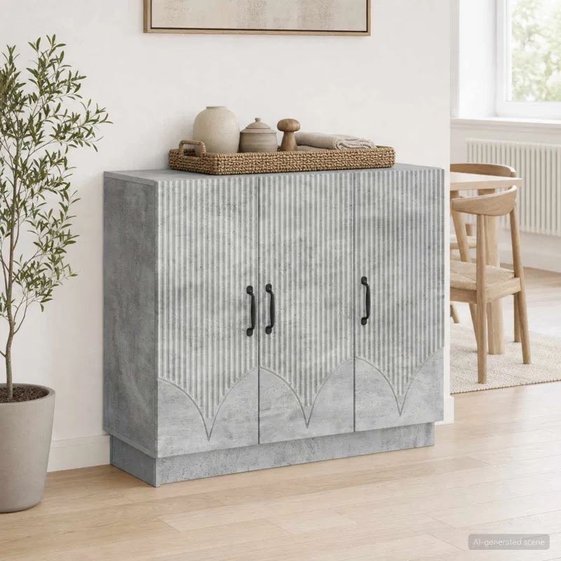 Kabalas Betono pilka 89 x 34,5 x 77 cm Apdirbta mediena