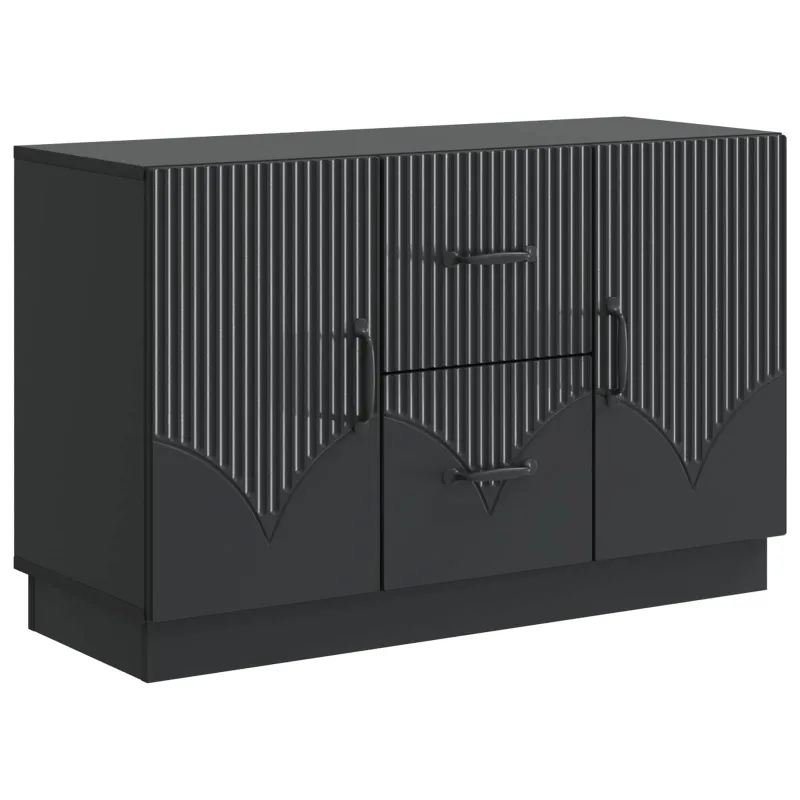 Kabalas su stalčių Juoda 89 x 34,5 x 57 cm Apdirbta mediena