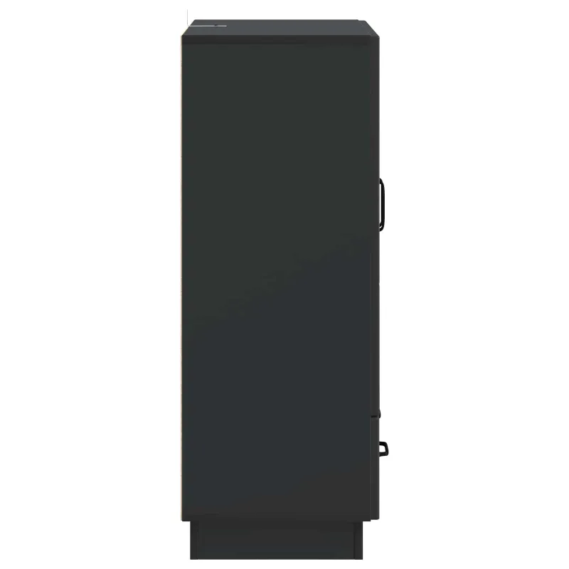 Kabalas su stalčių Juoda 66 x 34,5 x 92 cm Apdirbta mediena