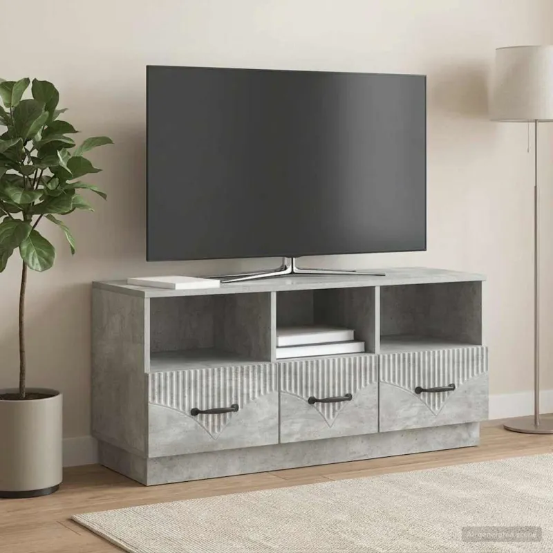 Televizoriaus spintelė Betono pilka 102 x 34,5 x 47 cm