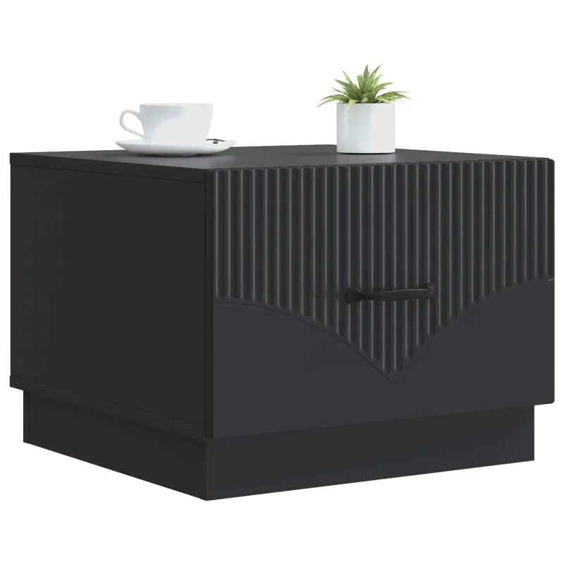 Kavos staliukas Juoda 49 x 50 x 37 cm Apdirbta mediena