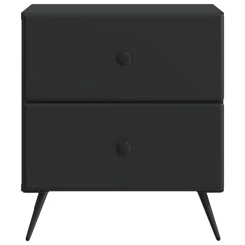 Šalia lovos spintelė su stalčių 2 pcs Juoda 43 x 34,5 x 47,5 cm