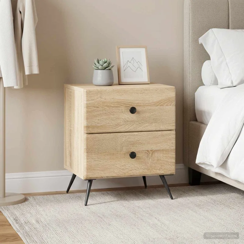 Šalia lovos spintelė 2 pcs Sonoma ąžuolas 43 x 34,5 x 47,5 cm