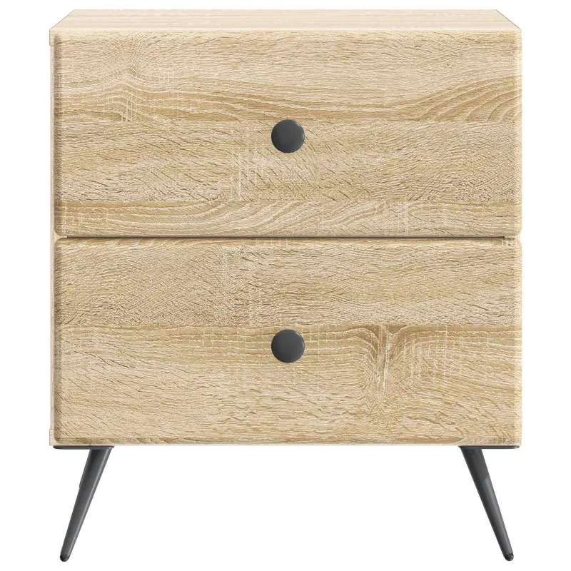 Šalia lovos spintelė 2 pcs Sonoma ąžuolas 43 x 34,5 x 47,5 cm