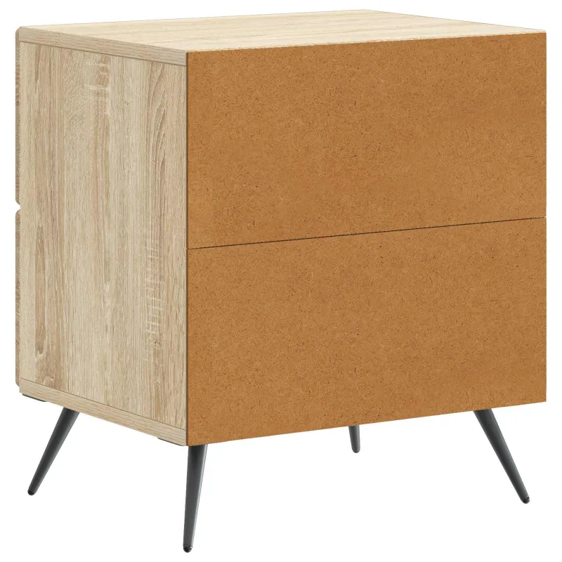 Šalia lovos spintelė 2 pcs Sonoma ąžuolas 43 x 34,5 x 47,5 cm