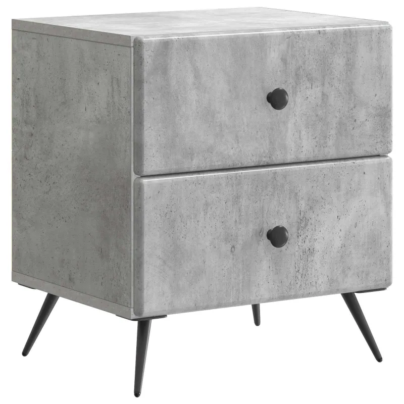Šalia lovos spintelė 2 pcs Betono pilka 43 x 34,5 x 47,5 cm
