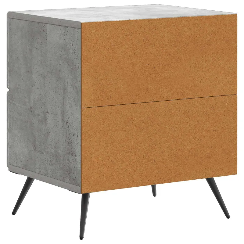 Šalia lovos spintelė 2 pcs Betono pilka 43 x 34,5 x 47,5 cm